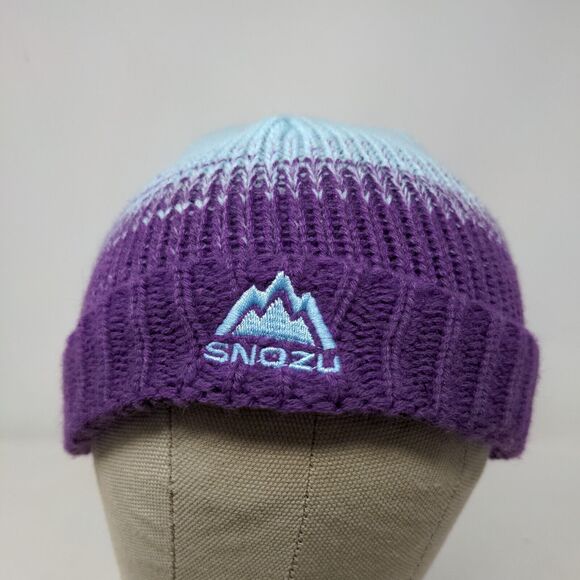 Snozu Youth Knit Beanie Hat Gap Blue Purple Ombre One Size 18M to 6 - Picture 2 of 12